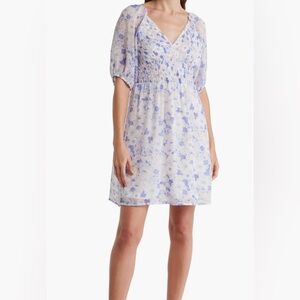 NWT Collective Concepts floral pattern mini dress size L. Cut out back. Lined